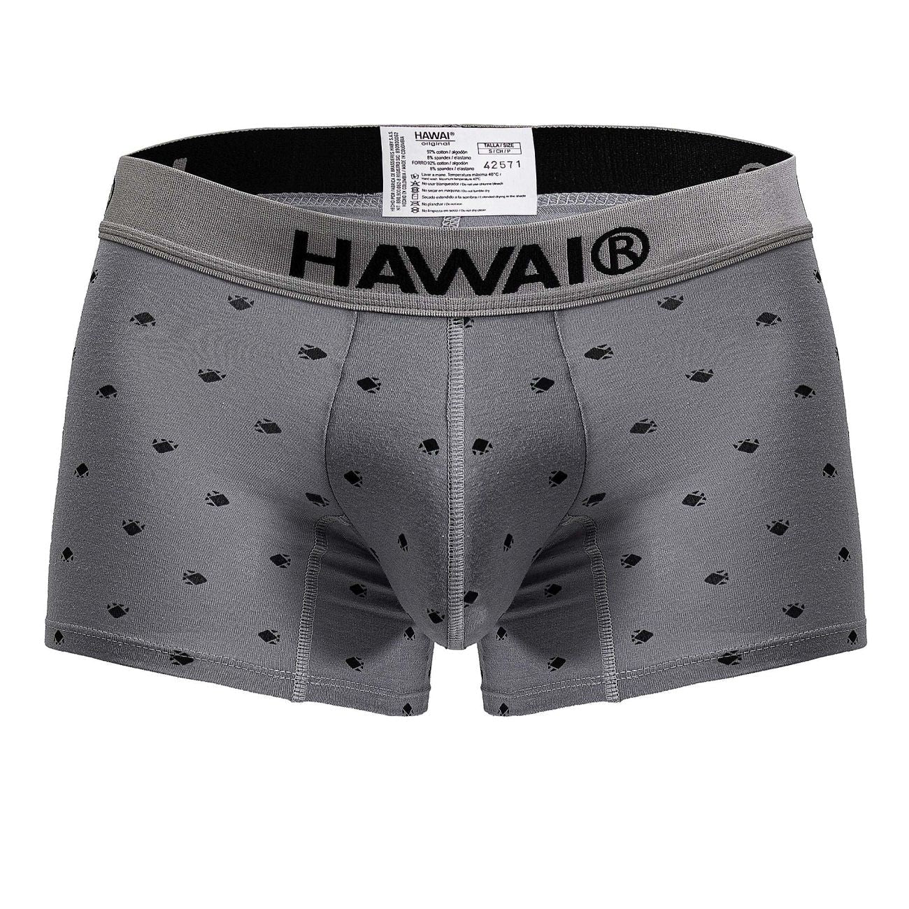 HAWAI 42571 Short de bain en mélange de coton, couleur grise