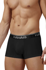 HAWAI 4986 Short de bain en mélange de coton, couleur noir-01