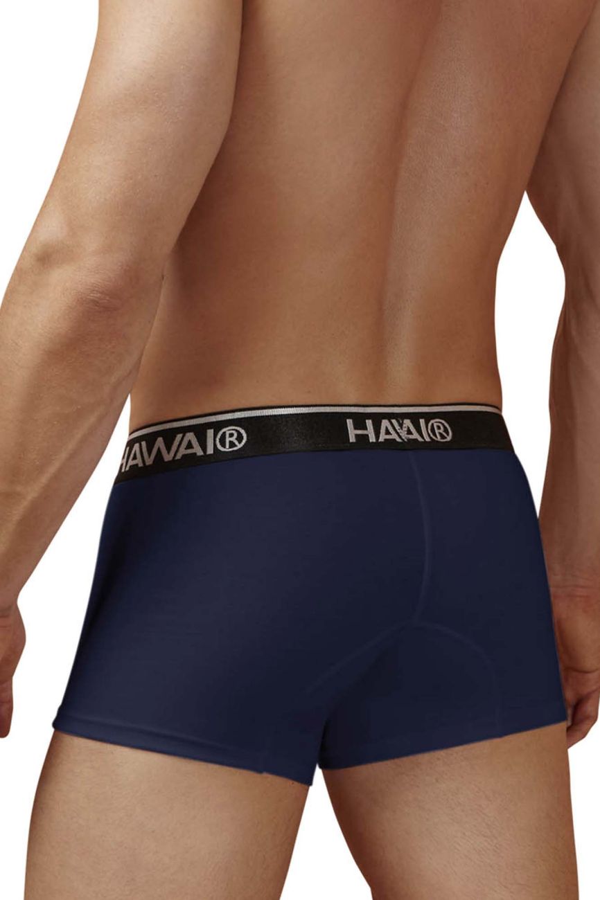 HAWAI 4986 Short de bain en mélange de coton, couleur bleu foncé-01