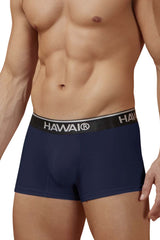 HAWAI 4986 Short de bain en mélange de coton, couleur bleu foncé-01