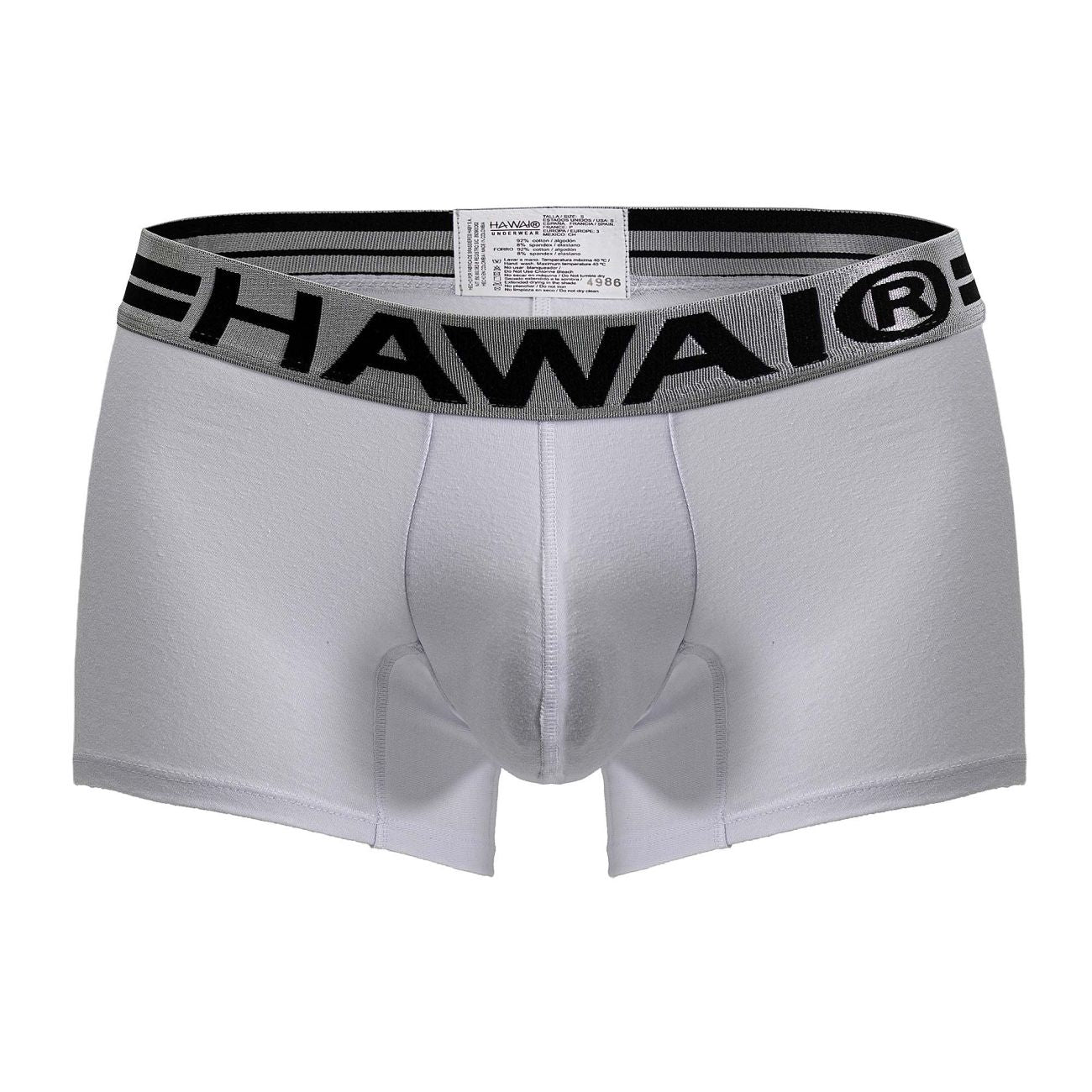 HAWAI 4986 Short de bain en mélange de coton, couleur blanc-01