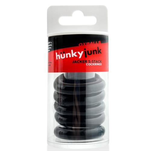 HÜNKYJUNK Herren Jacker 5er-Set C-Ringe - Schwarz