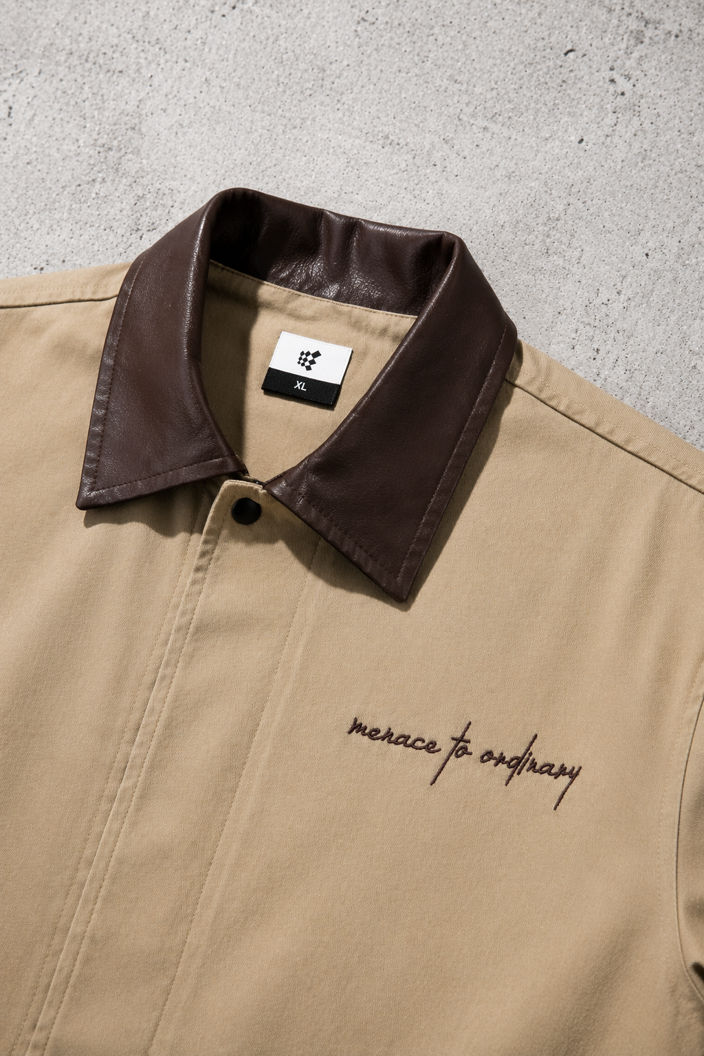 Jed North Men's Retro Oversized Canvas Jacket - Khaki