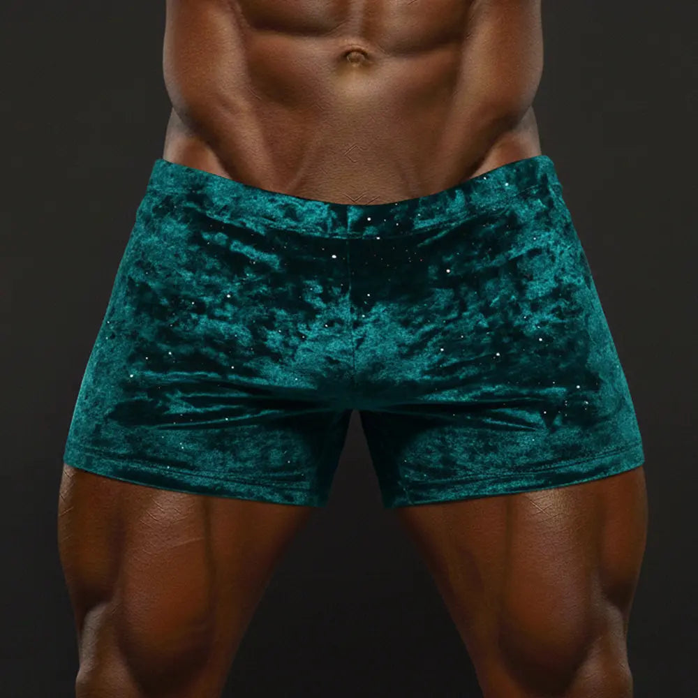 MetroMaleWear (M2W) PosingWear Men's CLASSIC BODY BUILDING TRUNK EMERALD 15CM