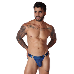 Illusion Blue Jockstrap on model by Gigo Underwear