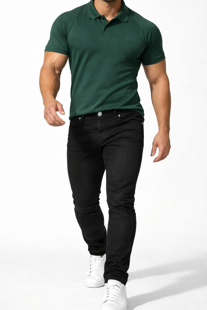 Jed North Herren-Passform-Stretchhose - Schwarz