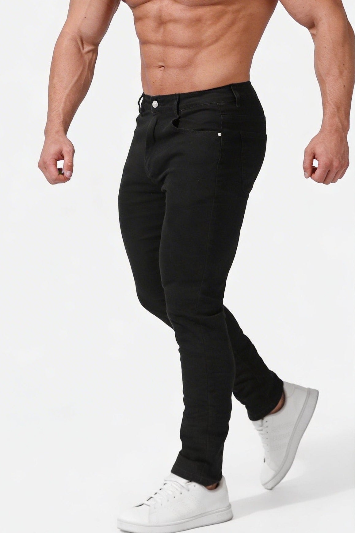 Jed North Herren-Passform-Stretchhose - Schwarz