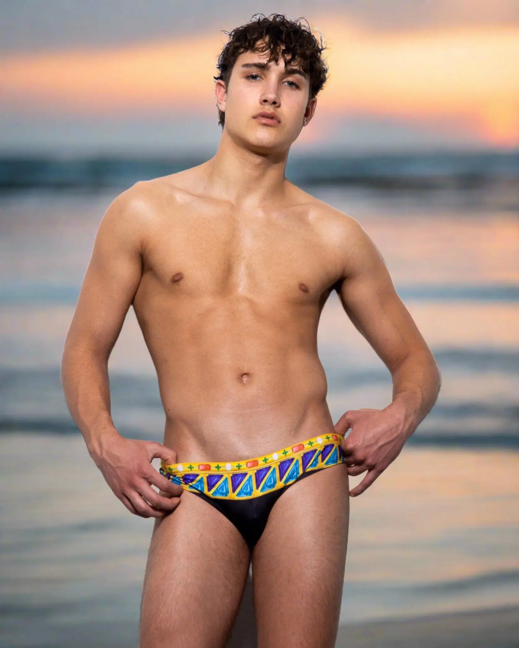 Maris Equi verzierte Herren-Badehose