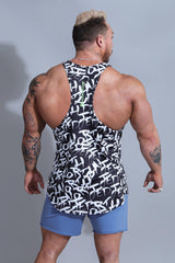 Jed North Herren Graphic Muscle Stringer - Chaotic Black