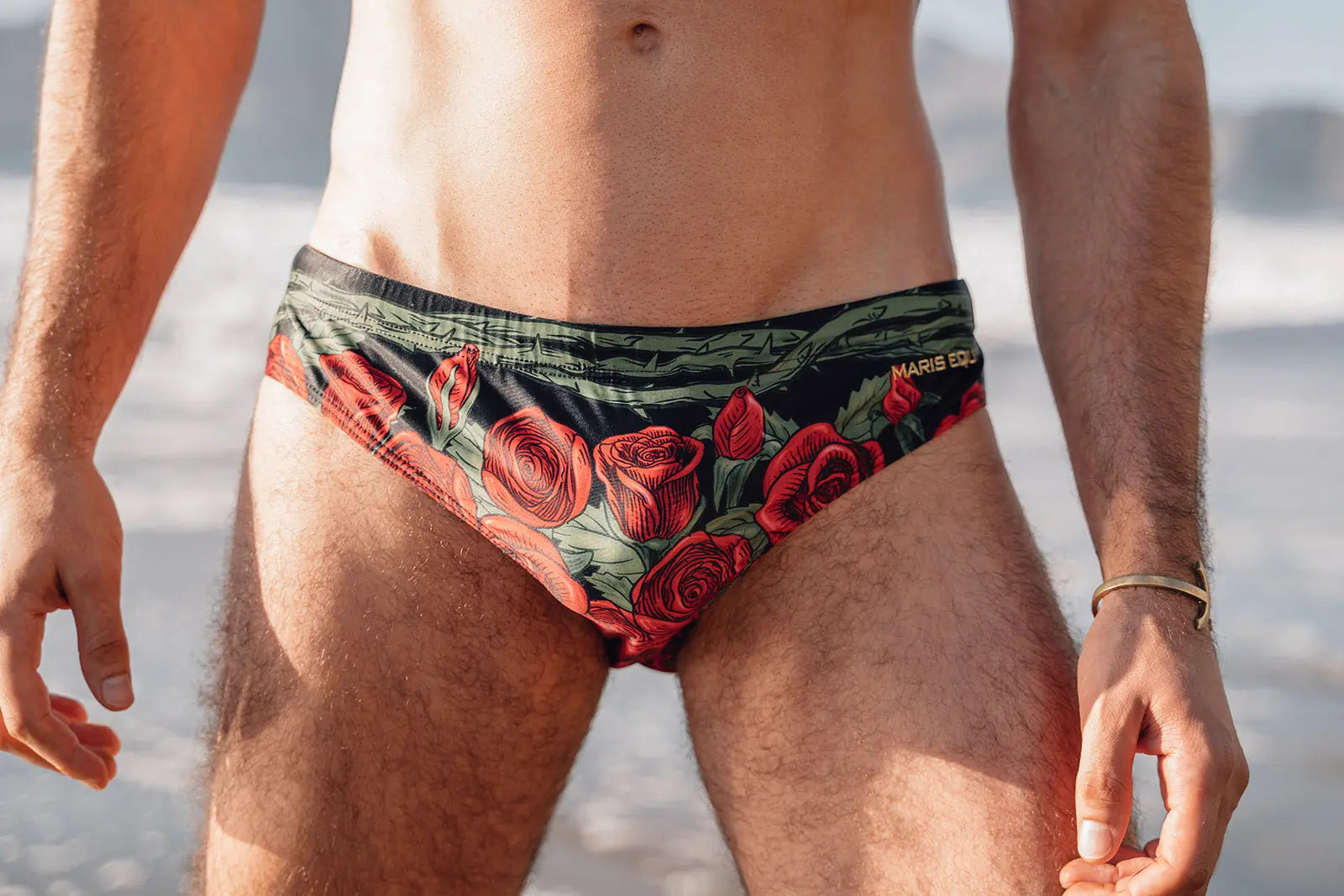 Maris Equi Herren-Badehose Rozen Red Rose