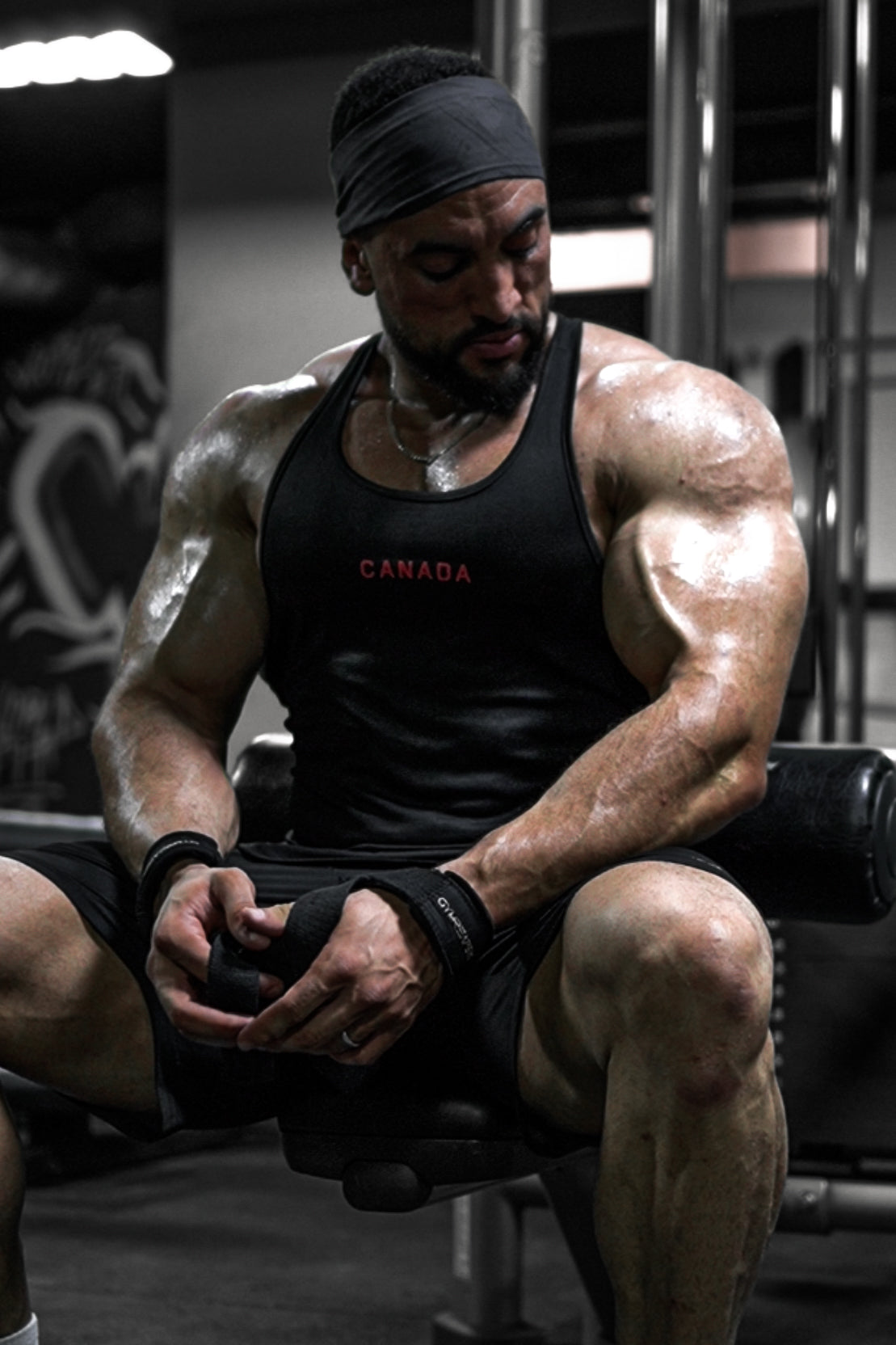 Jed North schnelltrocknendes Bodybuilding-Workout-Stringer-Shirt für Herren - OH CANADA