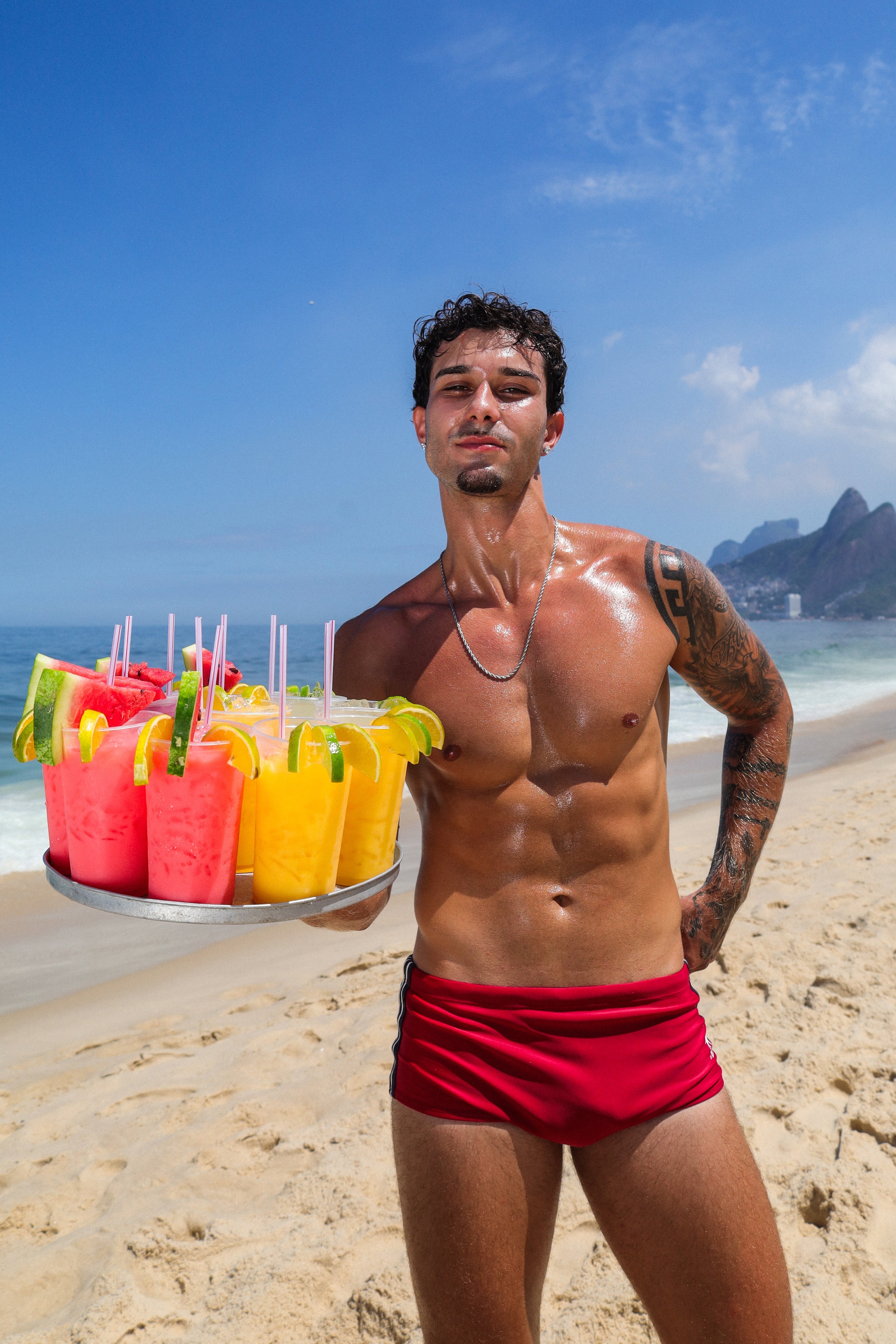 CA-RIO-CA Vermelho Sunga – Designer-Badehose