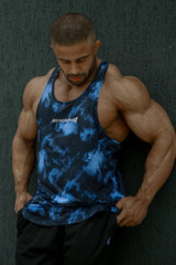 Jed North Herren Muscle Stringer mit Grafik - Abstract Blue