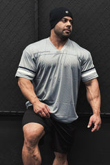 Maillot à col en V Jed North Warrior pour homme - Gris