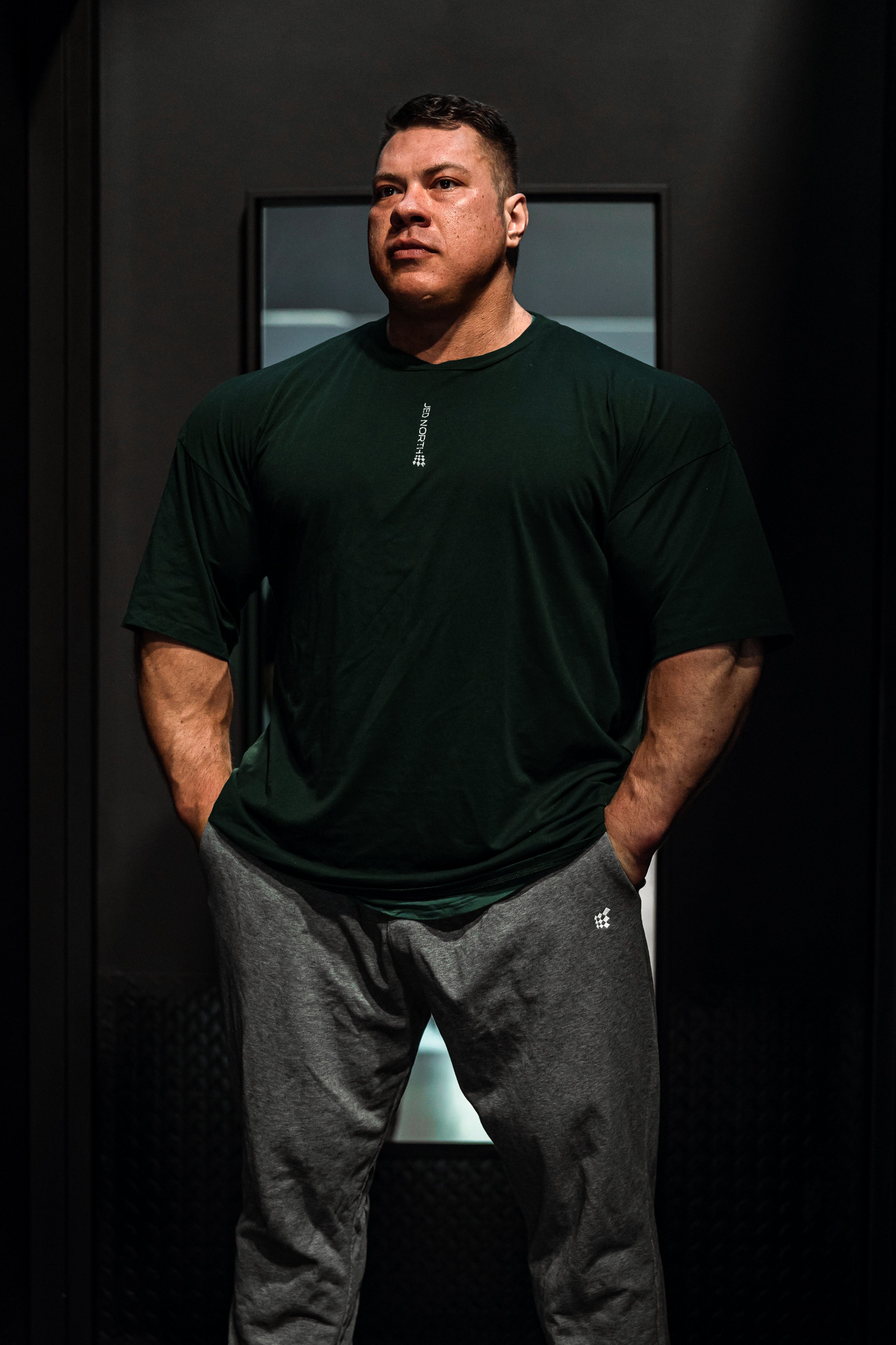 Jed North Men's Energy Oversized T-Shirt - Forest Green
