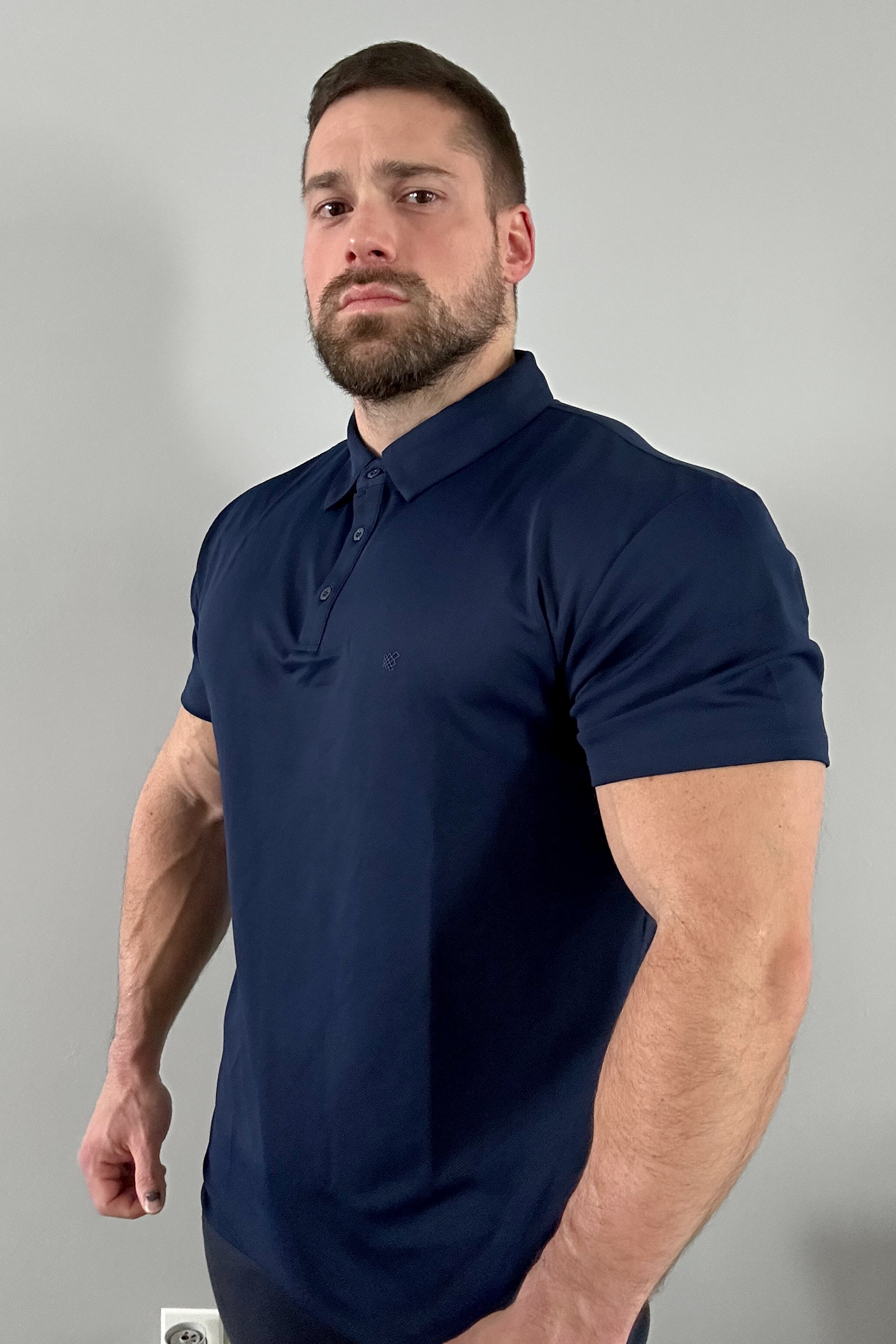 Jed North Men's Fast-Dry Polo T-Shirt - Navy