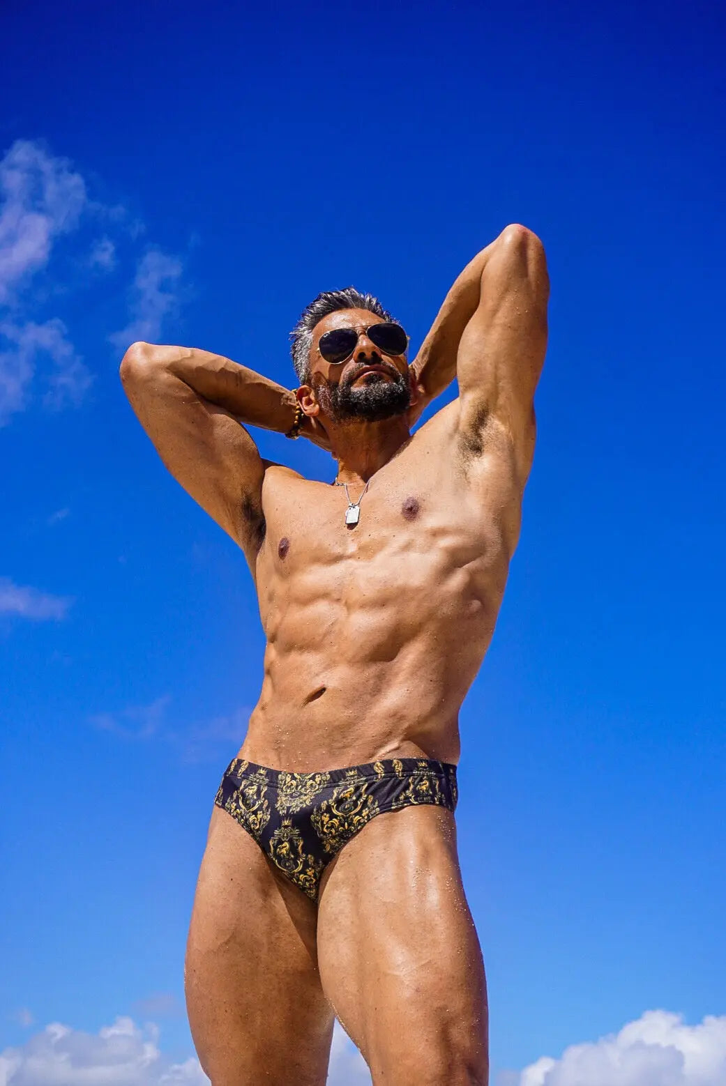 Maris Equi Gold Barock Herren-Badehose