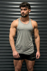 Jed North Herren Performance Max Bodybuilding Stringer - Heather Grau
