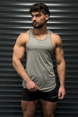 Jed North Herren Performance Max Bodybuilding Stringer - Heather Grau