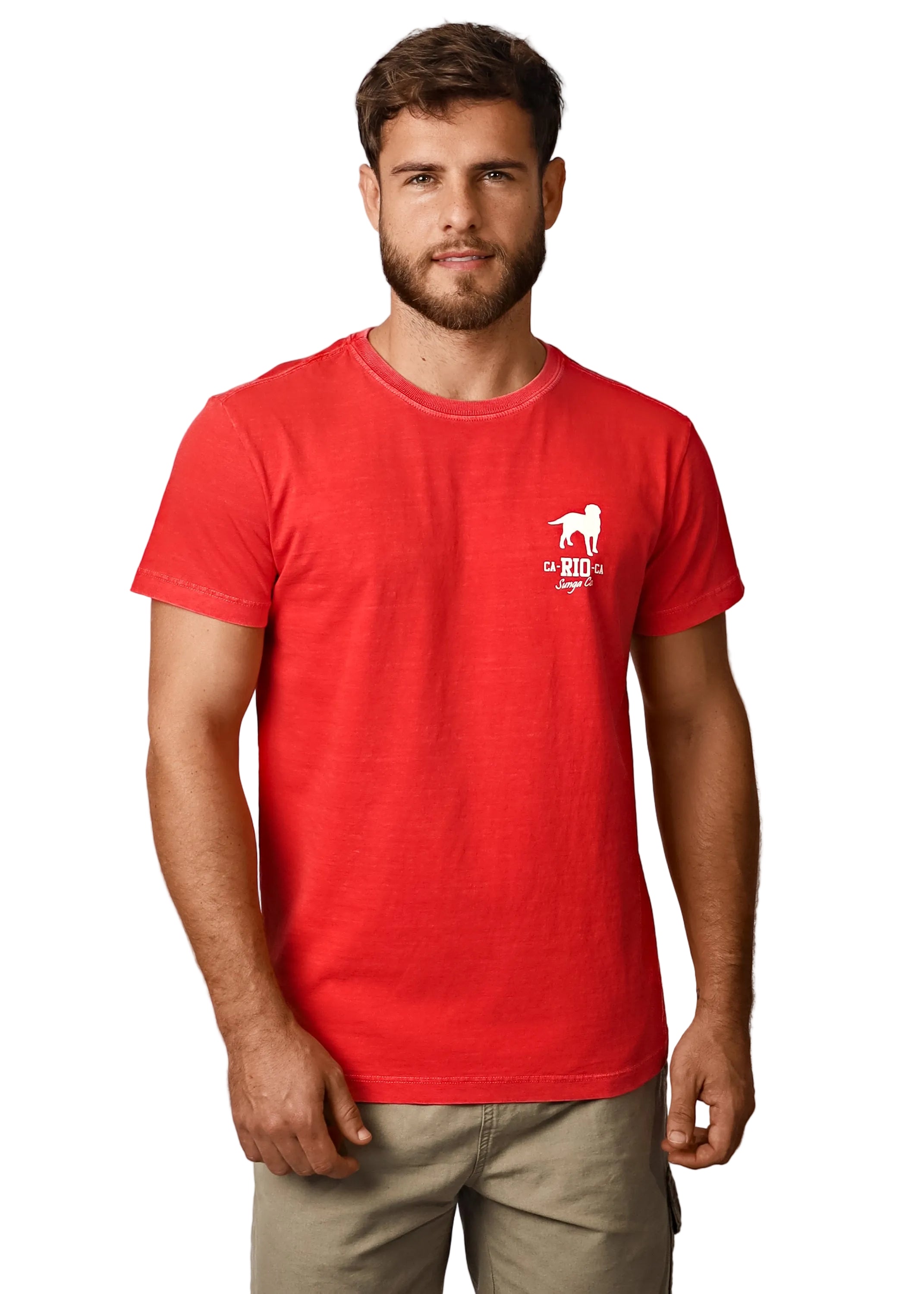 CA-RIO-CA Logo Red Tees – Herren-T-Shirt