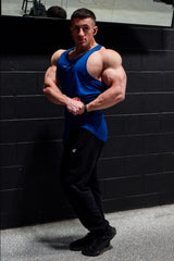 Jed North Performance Max Bodybuilding-Stringer für Herren - Denimblau