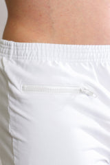 JJ Malibu Men's Varsity 2" Short Shorts with Zipper Pocket  - White