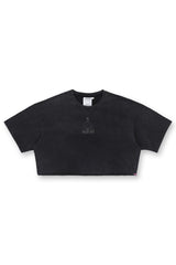 JJ Malibu Herren Vintage-Waschung Crop-T-Shirt mit überschnittenen Schultern - Beefcake