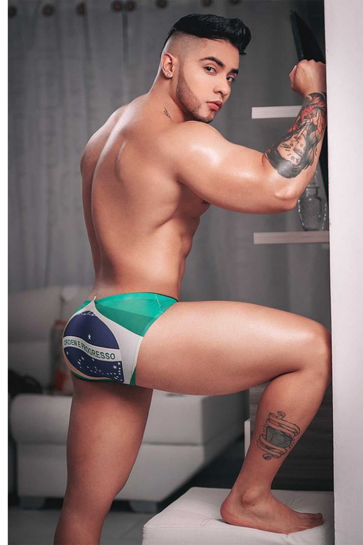 JJ Malibu Men's Lovesick Briefs - Brazil Flag