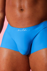 JJ Malibu Herren Come-Over seidige nahtlose Boxer-Briefs - Neonblau