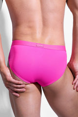 JJ Malibu Men's Hustler Cross Briefs - Neon Pink