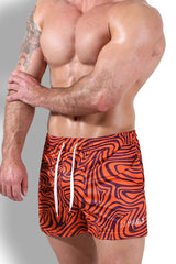 JJ Malibu Men's Quick-Dry Mesh Shorts - Groovy Orange