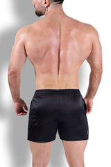 JJ Malibu Men's ShimmerFlex Active Shorts - Midnight Black