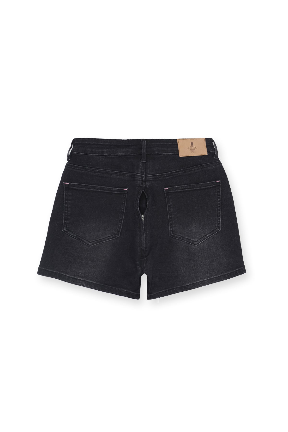 JJ Malibu Herren Peek-A-Boo Jeansshorts - Schwarz