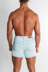 JJ Malibu Herren Peek-A-Boo Jeansshorts - Himmelblau