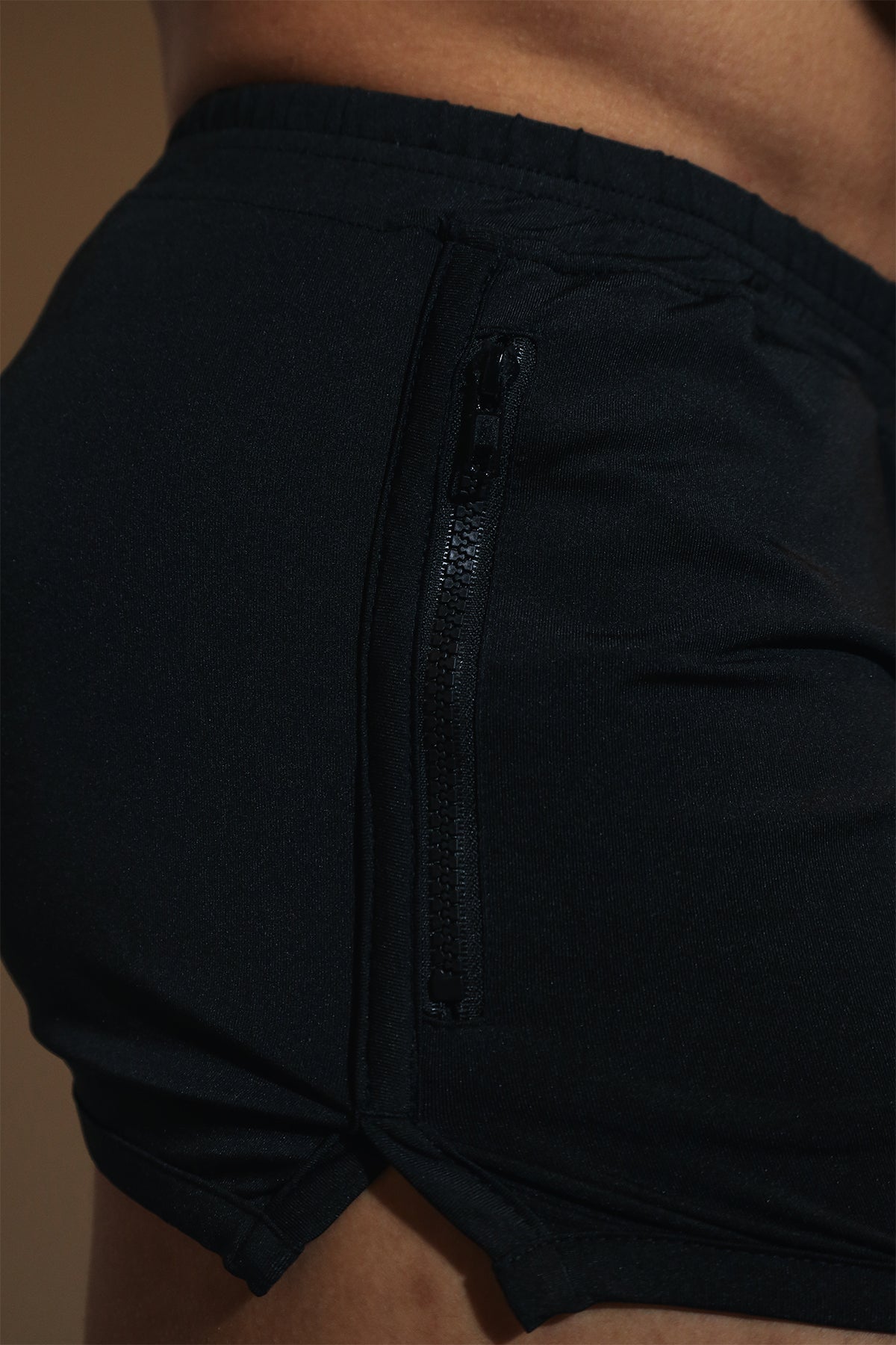 JJ Malibu Men's 2" Side Split Booty Shorts - Midnight Black