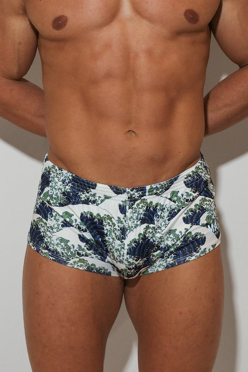 JJ Malibu Men's Stretch-It 2" Athletic Short Shorts - Waves