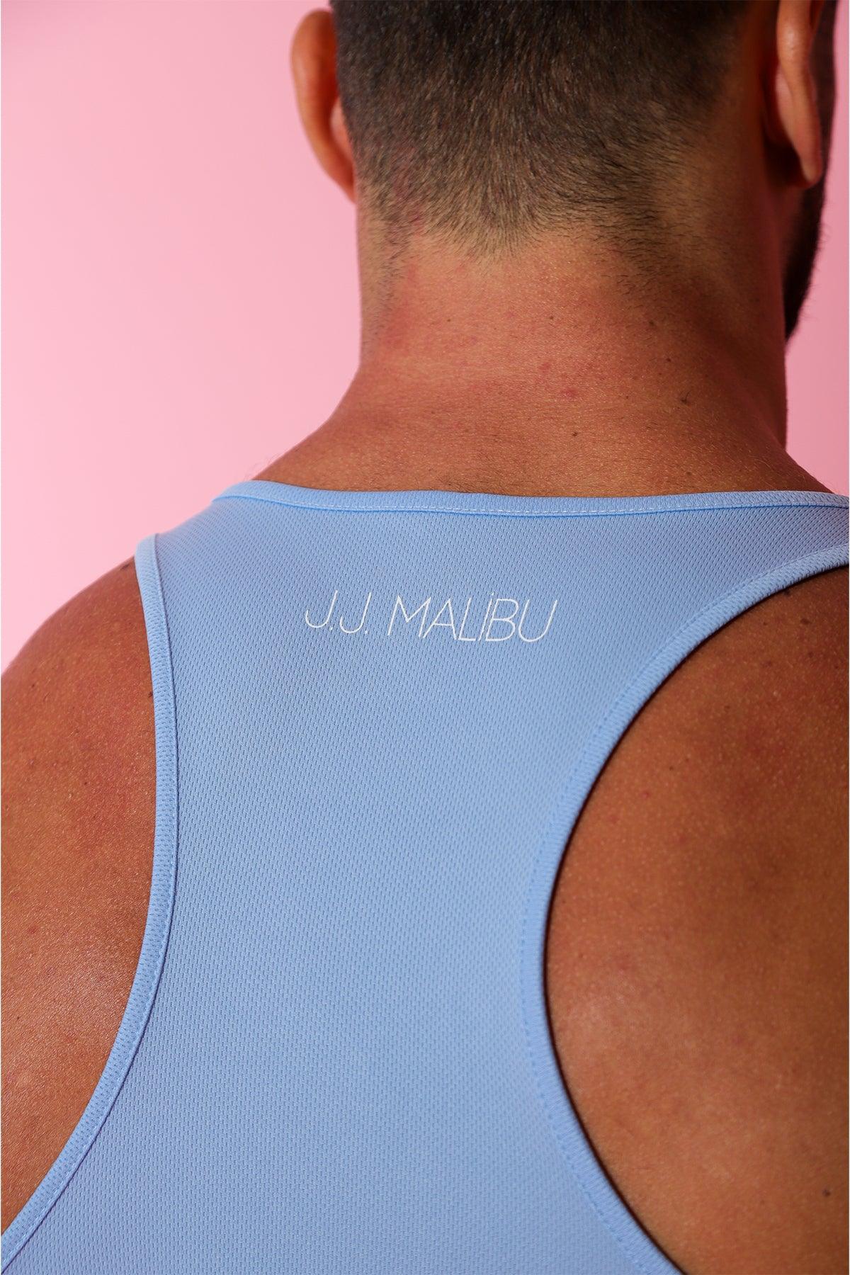 Débardeur de sport JJ Cool-Dry pour homme JJ Malibu - Bleu ciel