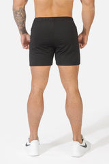 Jed North Men's Agile Bodybuilding 4'' Shorts w Zipper Pockets - Black
