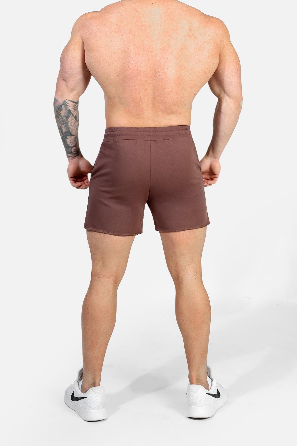 Jed North Men's Motion 5'' Varsity Sweat Shorts - Dark Brown