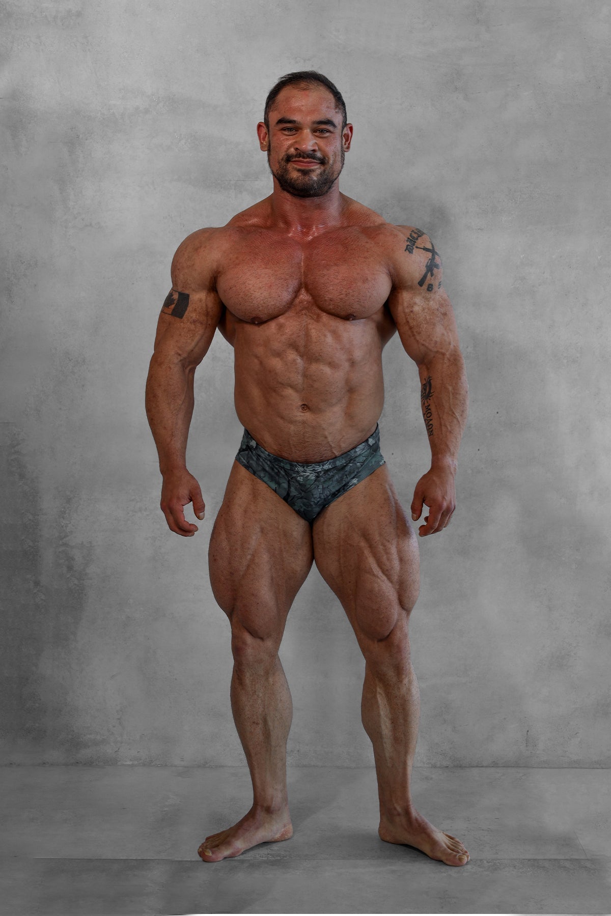 Jed North Herren Classic Physique Shorts 4" Innenbeinlänge - Camo