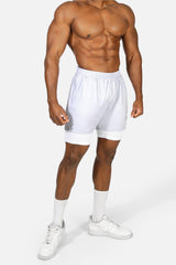 Jed North Men's Men's 2-In-1 7" Gym Shorts - Supernova Silver