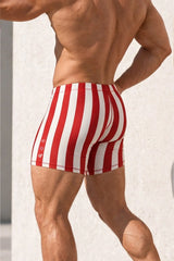 Jed North Men's Retro Bodybuilding Shorts - Red & White