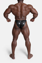 Jed North Bodybuilding-Posing-Hose für Herren – Metallic-Schwarz