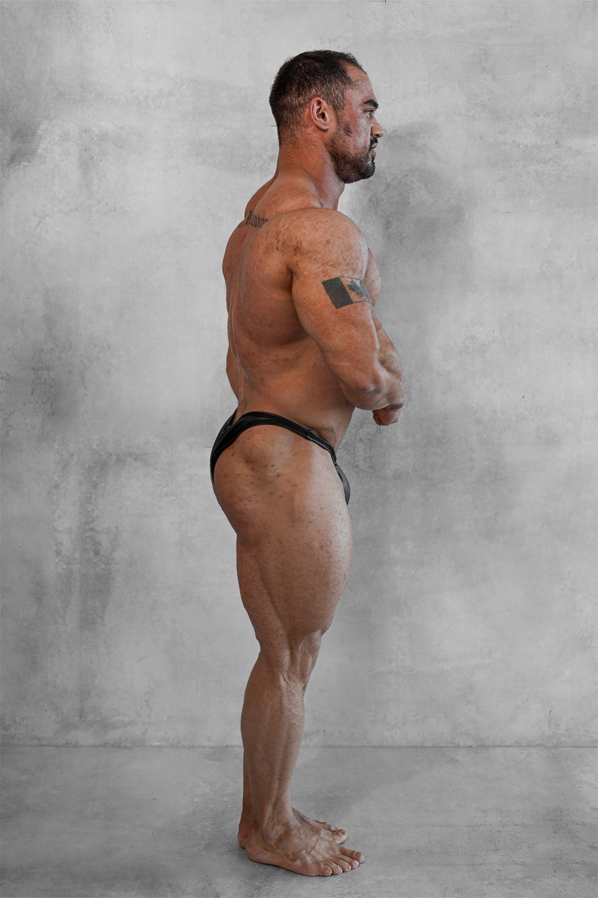 Jed North Bodybuilding-Posing-Hose für Herren – Mattschwarz