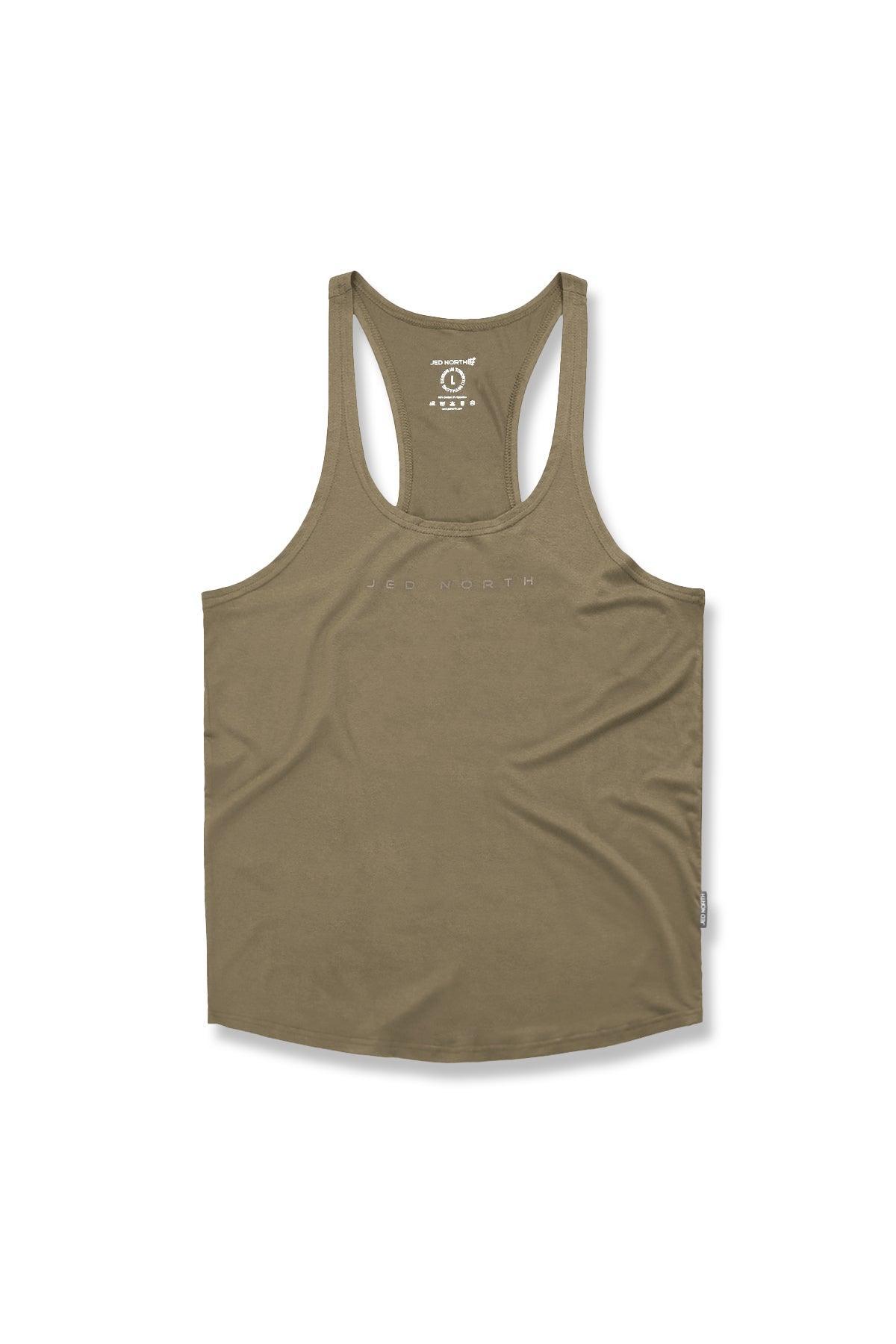 Jed North Herren Classic Bodybuilding Racerback Stringer - Oliv