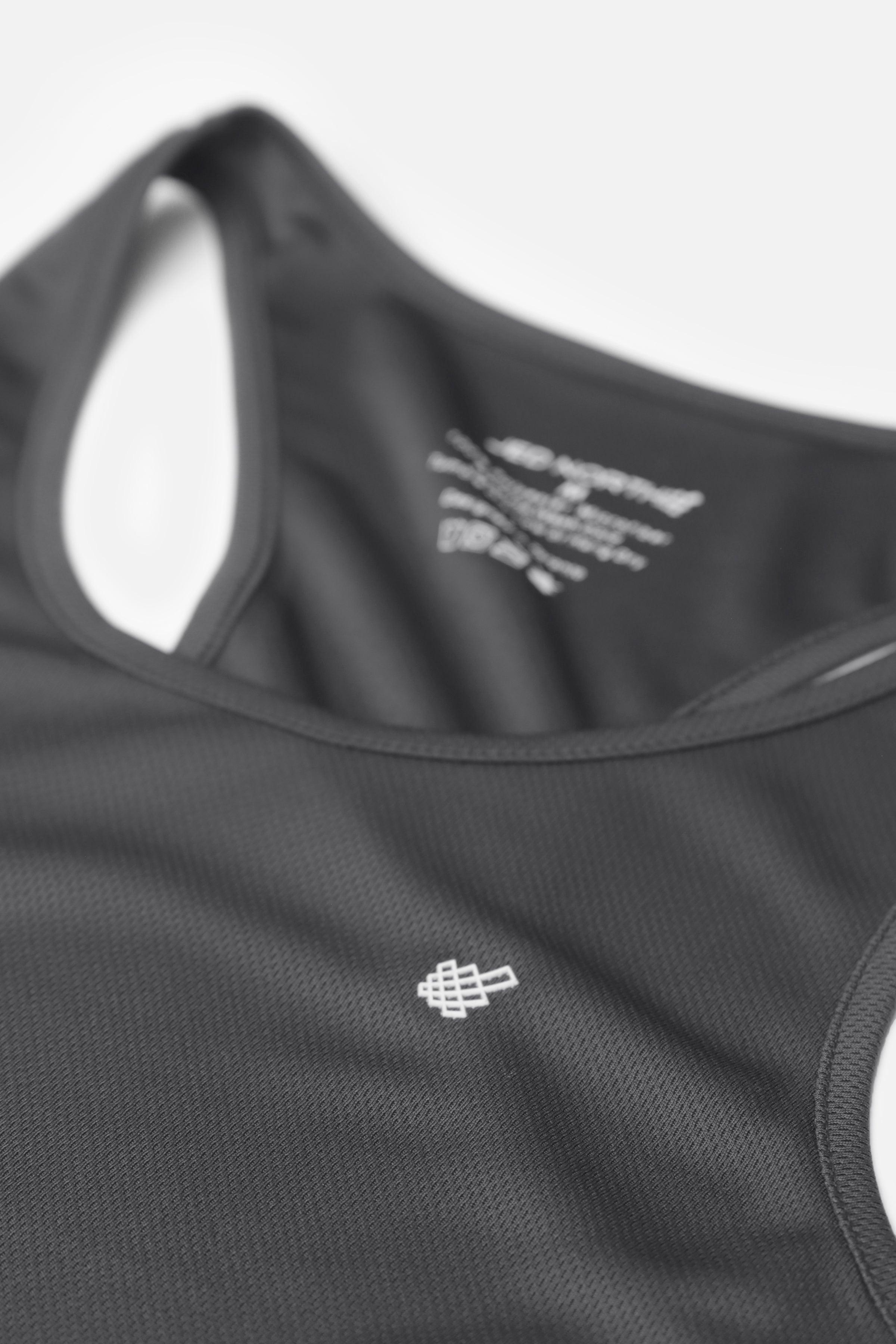 Jed North Herren schnelltrocknendes Bodybuilding-Workout-Stringer-Shirt – Anthrazit