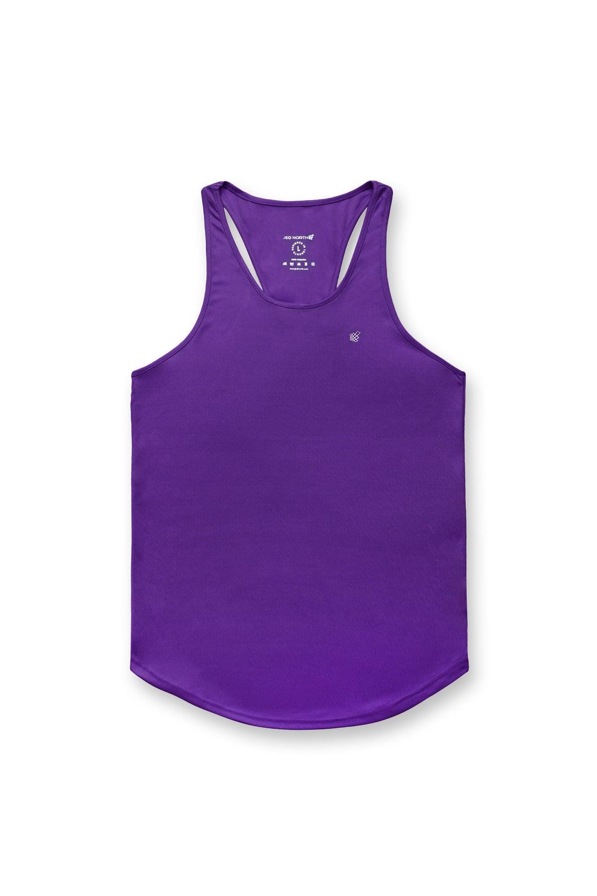 Jed North Herren schnelltrocknendes Bodybuilding-Stringer-Tanktop - Violett