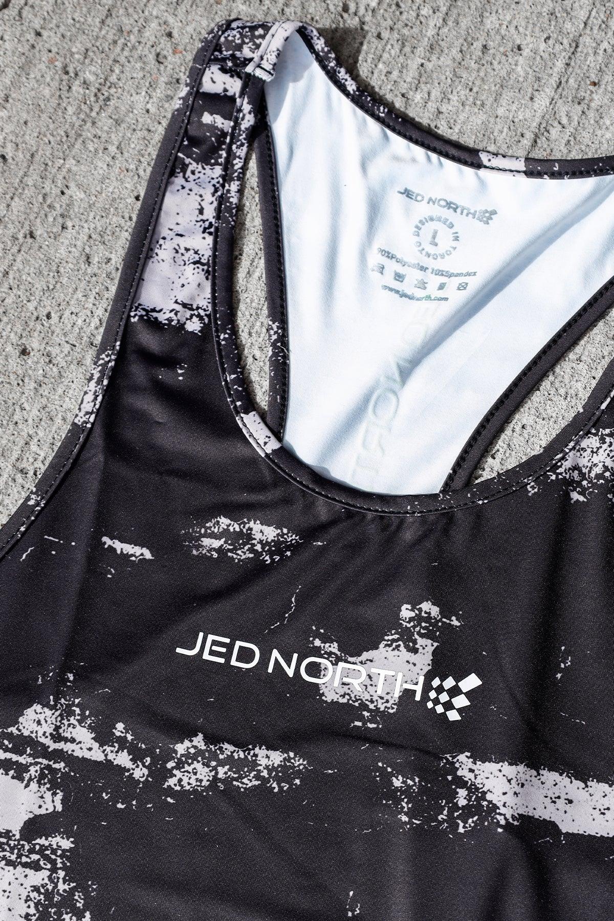 Jed North Herren Muscle Stringer mit Grafik - Silver Brush Strokes