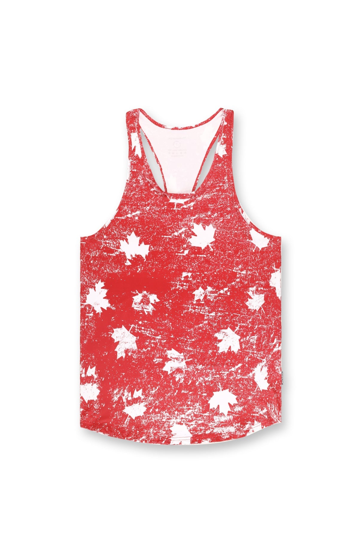 Débardeur stringer à motif pour homme Jed North - Feuille d'érable rouge