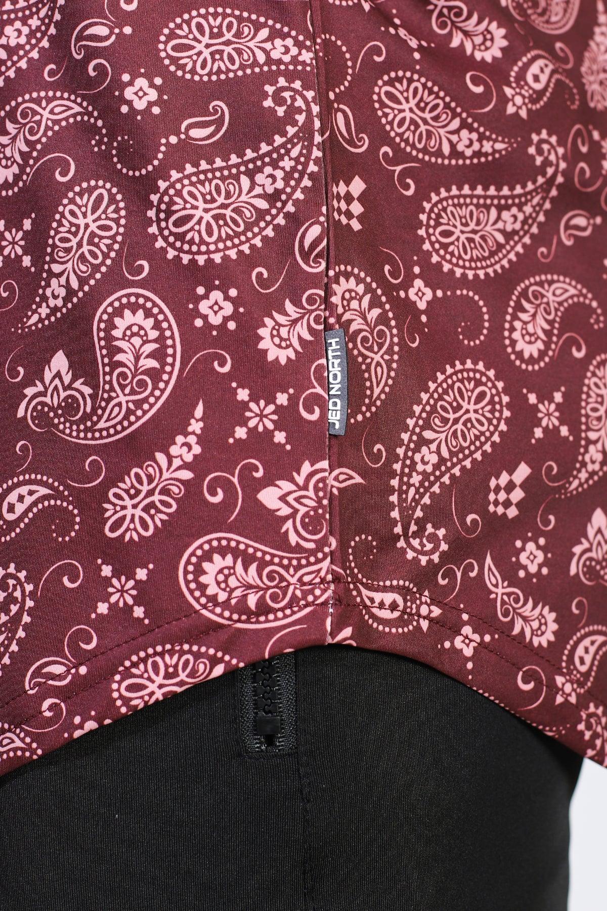 Jed North Herren Graphic Muscle Stringer - Maroon Paisley